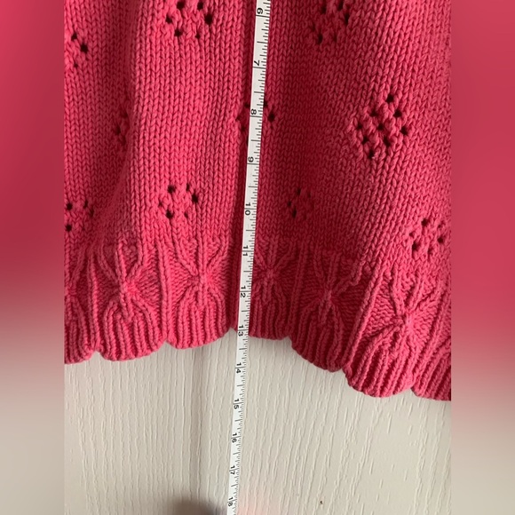 Vintage 90s Crop pink knit sweater size Medium - Picture 8 of 9